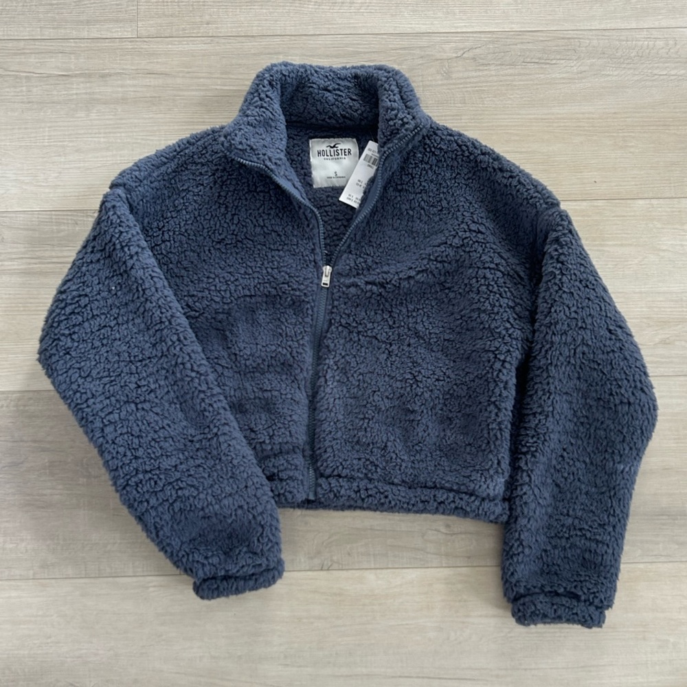 Hollister Cropped Teddy Jacket